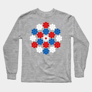 Democracy Daisy - red, white & blue Long Sleeve T-Shirt